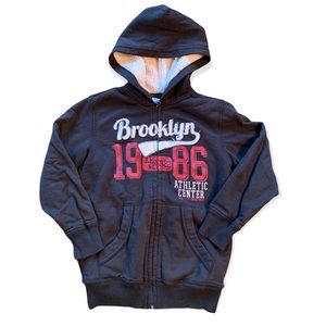 Kids Fleece-lined Zip-up Hoody Sweatshirt sz 8